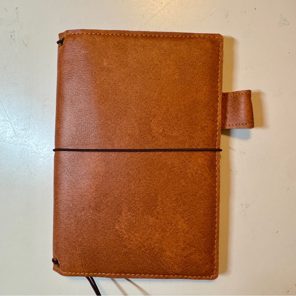 Brown Faux Leather Notebook Cover